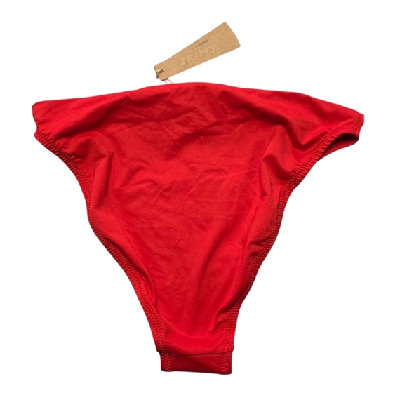 Skims Recycled Swim Mid Waist Bikini Bottom Panty Ruby Red Small NWT - Picture 4 of 7